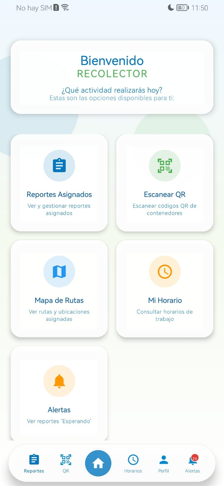 Recolector - Pantalla 1
